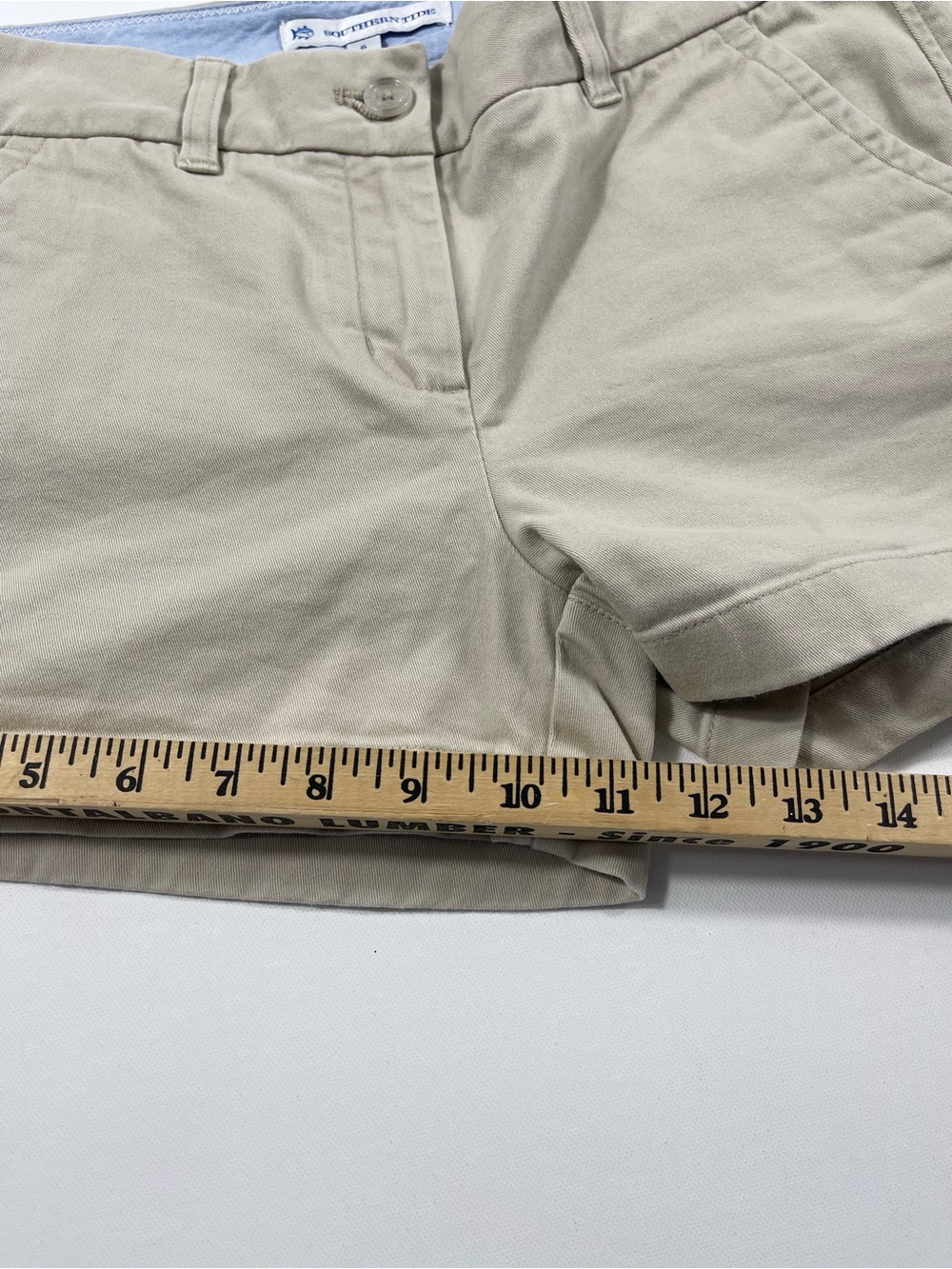 Southern Tide Women’s Size 6 Beige Chino Shorts Casual Cotton Flat Front SKU0213 - Picture 6 of 8